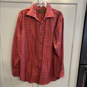 Orvis Red plaid Casual Button Down Shirt
